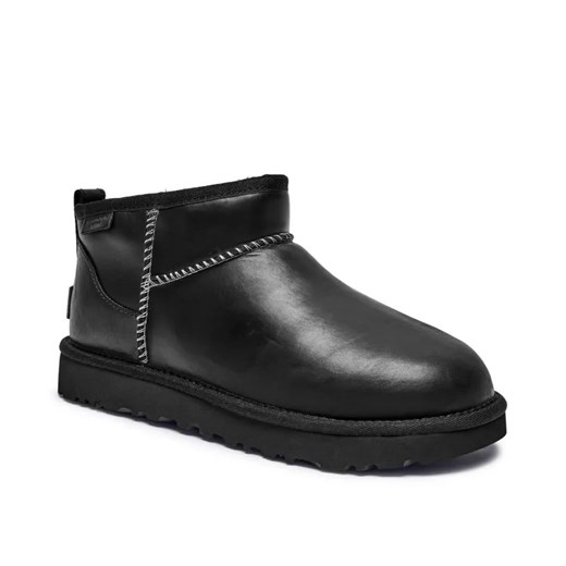 UGG Skórzane śniegowce Classic Ultra Mini | z dodatkiem wełny ze sklepu Gomez Fashion Store w kategorii Śniegowce damskie - zdjęcie 185378542