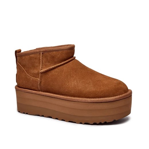 UGG Skórzane śniegowce W CLASSIC ULTRA MINI | z dodatkiem wełny ze sklepu Gomez Fashion Store w kategorii Śniegowce damskie - zdjęcie 185378572