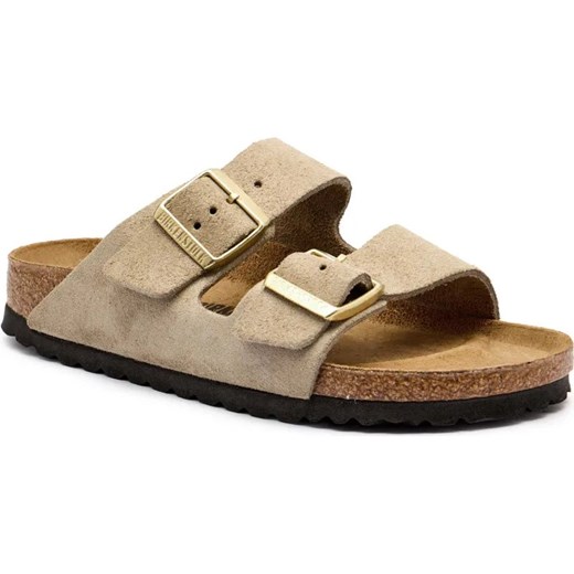 Birkenstock Skórzane klapki Arizona LEVE | narrow fit ze sklepu Gomez Fashion Store w kategorii Klapki damskie - zdjęcie 185378600