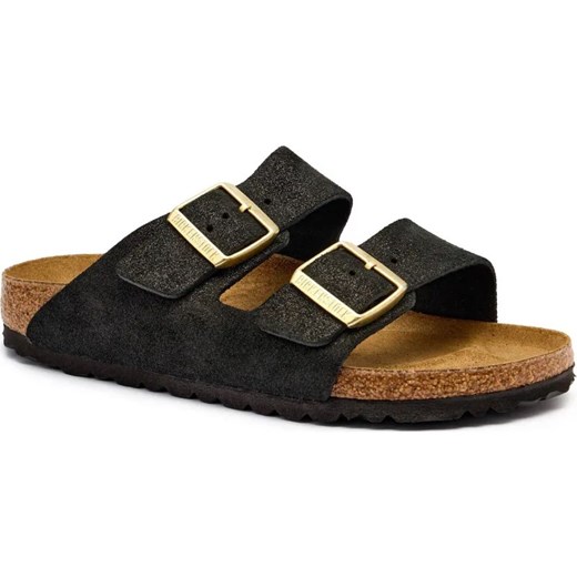 Birkenstock Skórzane klapki Arizona LEVE | narrow fit ze sklepu Gomez Fashion Store w kategorii Klapki damskie - zdjęcie 185378623