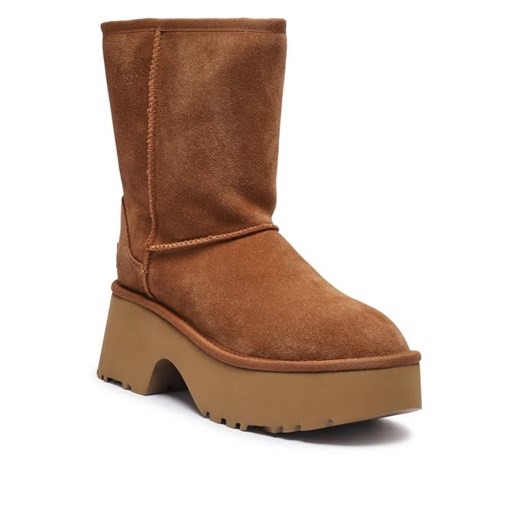 UGG Skórzane śniegowce CLASSIC SHORT NEW HEIGHTS | z dodatkiem wełny ze sklepu Gomez Fashion Store w kategorii Śniegowce damskie - zdjęcie 185378653