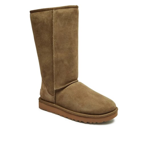 UGG Skórzane śniegowce CLASSIC TALL II | z dodatkiem wełny ze sklepu Gomez Fashion Store w kategorii Śniegowce damskie - zdjęcie 185378662