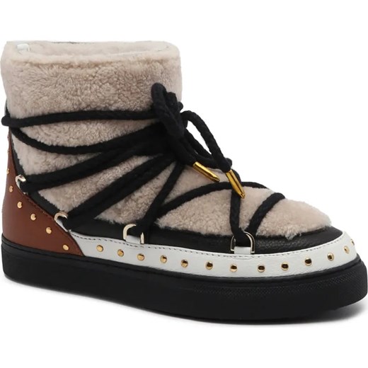 INUIKII Skórzane śniegowce CURLY ROCK | z dodatkiem wełny ze sklepu Gomez Fashion Store w kategorii Śniegowce damskie - zdjęcie 185378704
