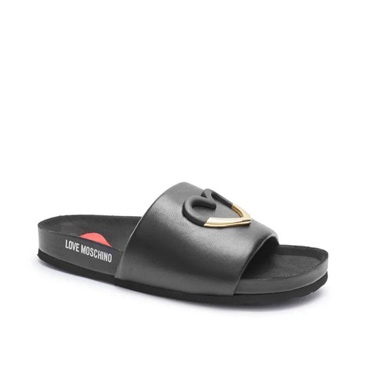 Love Moschino Skórzane klapki ze sklepu Gomez Fashion Store w kategorii Klapki damskie - zdjęcie 185378751