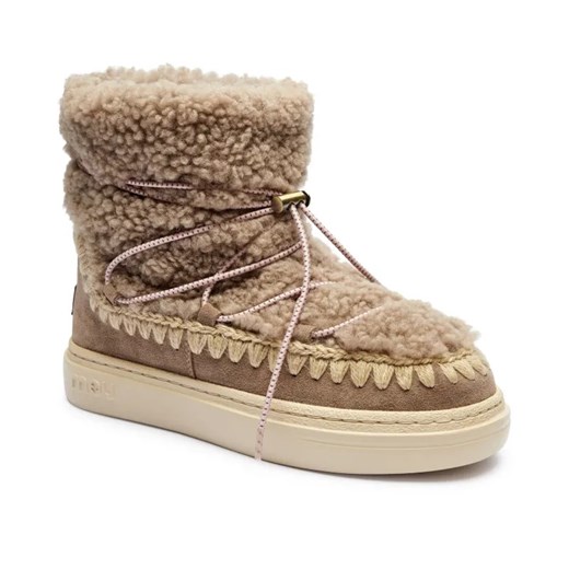 MOU Skórzane śniegowce Eskimo | z dodatkiem wełny ze sklepu Gomez Fashion Store w kategorii Śniegowce damskie - zdjęcie 185378752