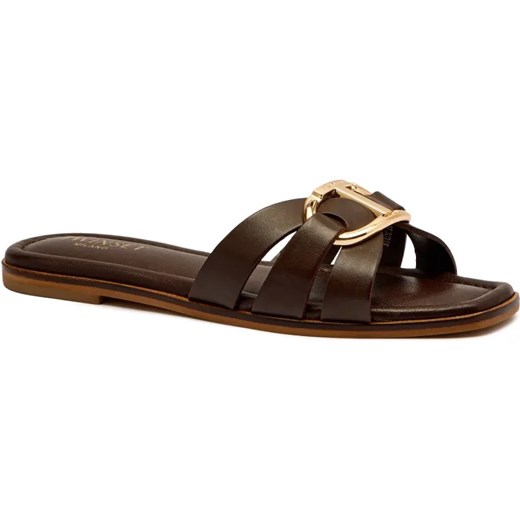 TWINSET Skórzane klapki ze sklepu Gomez Fashion Store w kategorii Klapki damskie - zdjęcie 185378803