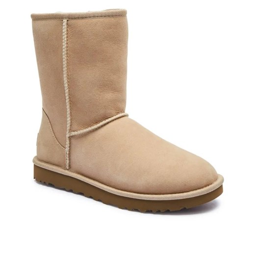 UGG Skórzane śniegowce W CLASSIC SHORT II | z dodatkiem wełny ze sklepu Gomez Fashion Store w kategorii Śniegowce damskie - zdjęcie 185378843