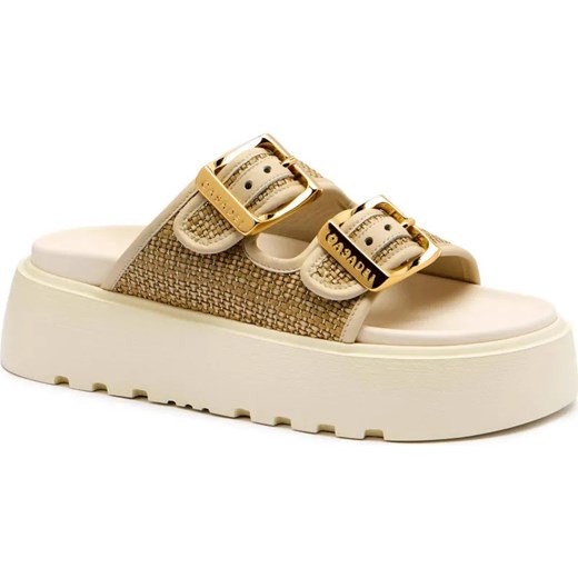 Casadei Klapki ARUBA BAMBU | z dodatkiem skóry ze sklepu Gomez Fashion Store w kategorii Klapki damskie - zdjęcie 185378913