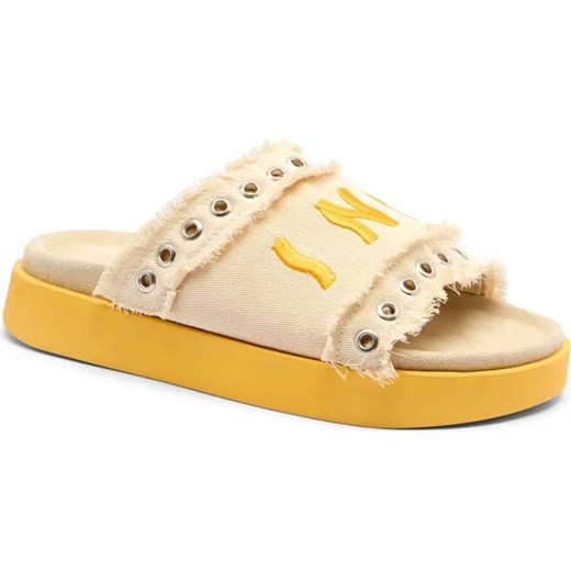 INUIKII Klapki FRAYED DENIM LOW | z dodatkiem skóry ze sklepu Gomez Fashion Store w kategorii Klapki damskie - zdjęcie 185379001
