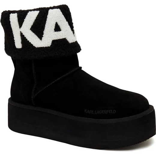 Karl Lagerfeld Skórzane śniegowce THERMO Karl Logo ze sklepu Gomez Fashion Store w kategorii Śniegowce damskie - zdjęcie 185379083