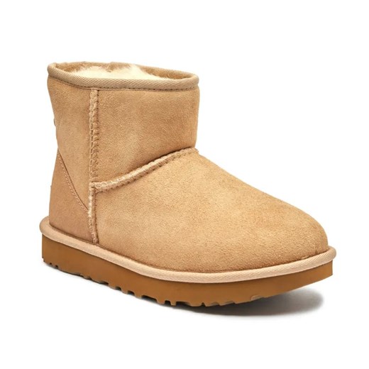 UGG Skórzane śniegowce Classic Mini II | z dodatkiem wełny ze sklepu Gomez Fashion Store w kategorii Śniegowce damskie - zdjęcie 185379100