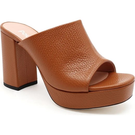 Pollini Skórzane klapki ze sklepu Gomez Fashion Store w kategorii Klapki damskie - zdjęcie 185379162