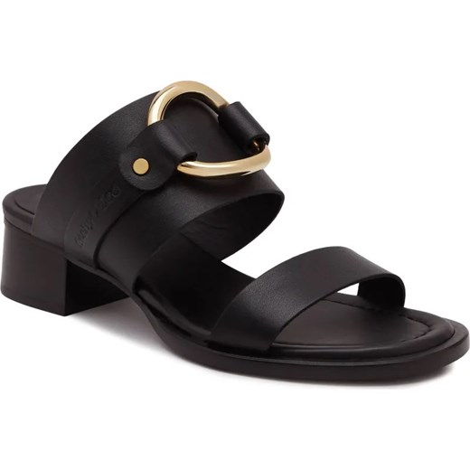 See By Chloé Skórzane klapki HANA ze sklepu Gomez Fashion Store w kategorii Klapki damskie - zdjęcie 185379223