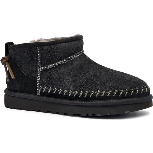 UGG Skórzane śniegowce W CLASSIC ULTRA MINI BIARRITZ | z dodatkiem wełny ze sklepu Gomez Fashion Store w kategorii Śniegowce damskie - zdjęcie 185379241