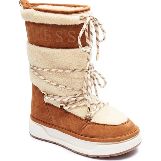 Guess Ocieplane śniegowce UNDELA2 | z dodatkiem skóry ze sklepu Gomez Fashion Store w kategorii Śniegowce damskie - zdjęcie 185379244