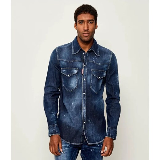 Dsquared2 Jeansowa koszula Fashion Western | Regular Fit ze sklepu Gomez Fashion Store w kategorii Koszule męskie - zdjęcie 185379400