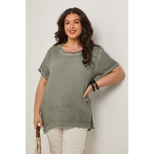 Curvy Lady Bluzka w kolorze khaki ze sklepu Limango Polska w kategorii Bluzki damskie - zdjęcie 185384520