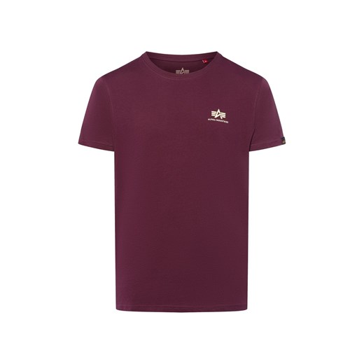 Alpha Industries T-shirt Mężczyźni Bawełna bakłażanowy jednolity ze sklepu vangraaf w kategorii T-shirty męskie - zdjęcie 185384681
