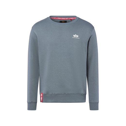 Alpha Industries Męska bluza nierozpinana Mężczyźni Bawełna niebieski jednolity ze sklepu vangraaf w kategorii Bluzy męskie - zdjęcie 185384684