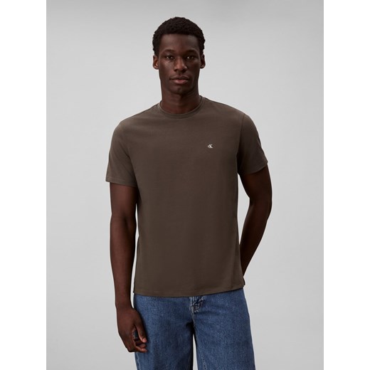 Calvin Klein Jeans Koszulka męska Mężczyźni Bawełna szary jednolity L vangraaf
