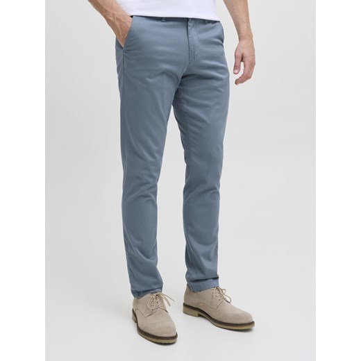 Jack & Jones Chinosy - JPSTMarco Bowie Mężczyźni Bawełna niebieski jednolity ze sklepu vangraaf w kategorii Spodnie męskie - zdjęcie 185384694