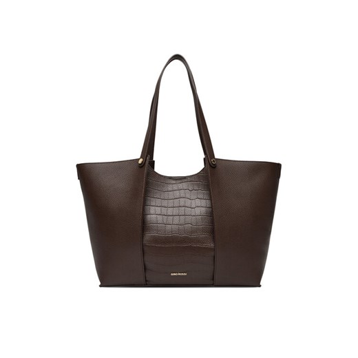 Gino Rossi Torebka C-LX10146 Brązowy ze sklepu MODIVO w kategorii Torby Shopper bag - zdjęcie 185384903