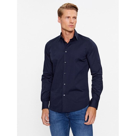 Sisley Koszula 5CNX5QL19 Granatowy Slim Fit ze sklepu MODIVO w kategorii Koszule męskie - zdjęcie 185387962