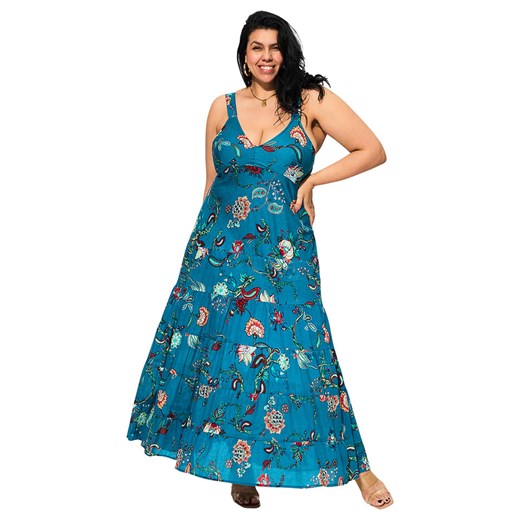 Aller Simplement Sukienka w kolorze niebieskim ze wzorem ze sklepu Limango Polska w kategorii Sukienki - zdjęcie 185388673