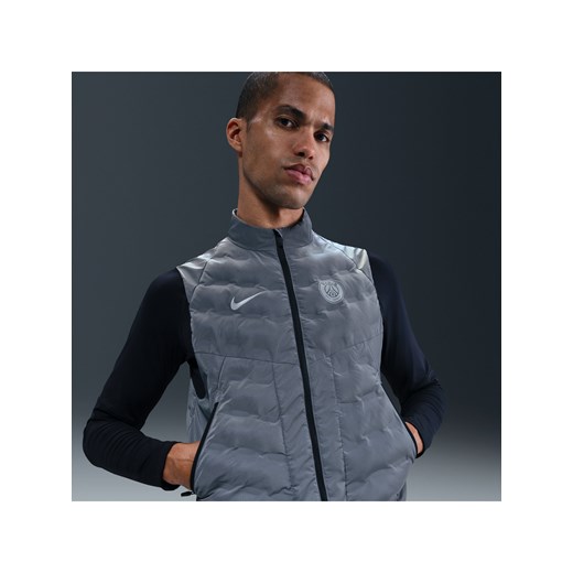 Męski bezrękawnik piłkarski Nike Therma-FIT ADV Paris Saint-Germain Running Division - Szary ze sklepu Nike poland w kategorii Kamizelki męskie - zdjęcie 185389631