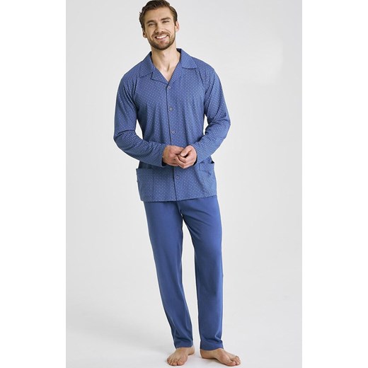 Rozpinana piżama męska Darek 3483, Kolor jeans-wzór, Rozmiar XXL, Taro ze sklepu Primodo w kategorii Piżamy męskie - zdjęcie 185389890