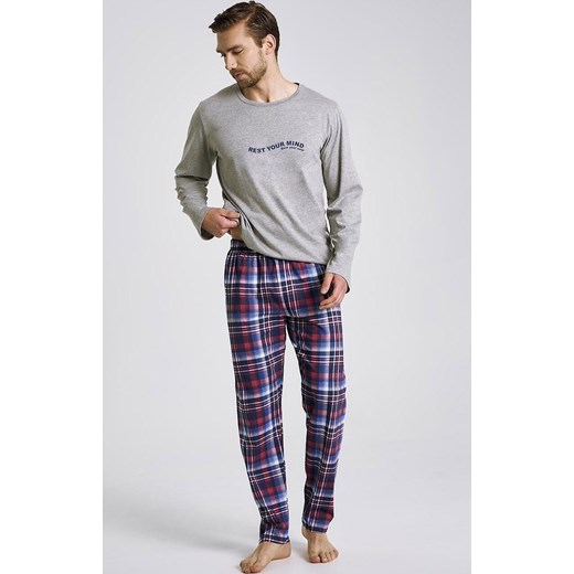 Bawełniana piżama męska Franco 3478, Kolor szary-wzór, Rozmiar XL, Taro ze sklepu Primodo w kategorii Piżamy męskie - zdjęcie 185389893