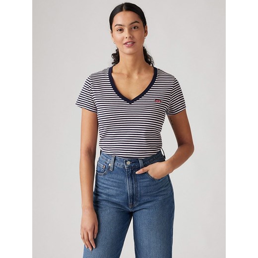 Levi&apos;s Koszulka w kolorze granatowo-białym ze sklepu Limango Polska w kategorii Bluzki damskie - zdjęcie 185390232