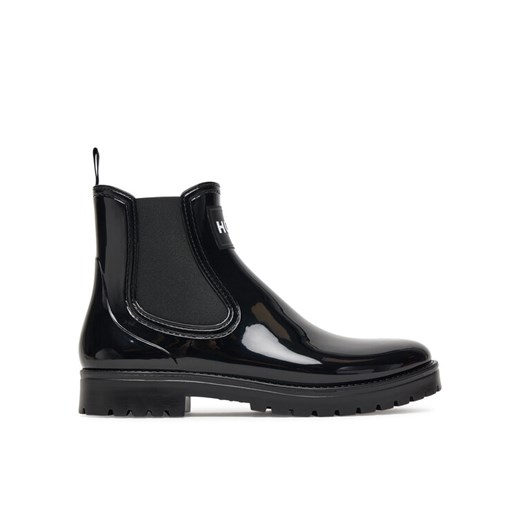 Kalosze HUGO Tabita Rain Bootie 50498397 Czarny ze sklepu eobuwie.pl w kategorii Kalosze damskie - zdjęcie 185390383