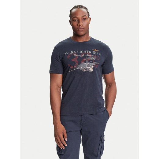 Aeronautica Militare T-Shirt 252TS2472UJ00708 Granatowy Regular Fit ze sklepu MODIVO w kategorii T-shirty męskie - zdjęcie 185391190