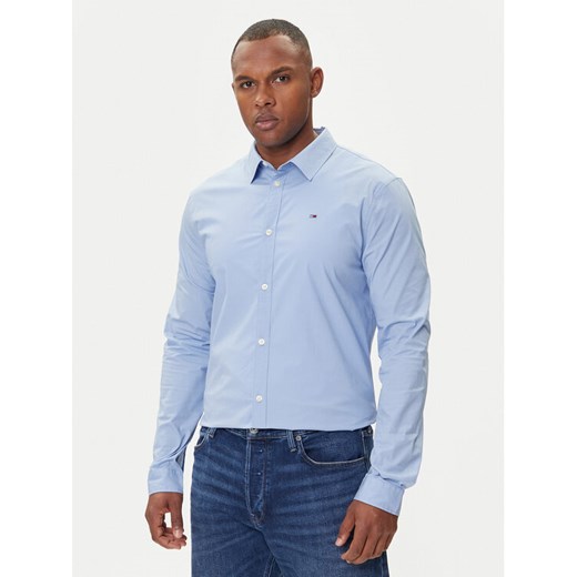 Tommy Jeans Koszula DM0DM04405 Błękitny Slim Fit ze sklepu MODIVO w kategorii Koszule męskie - zdjęcie 185391211