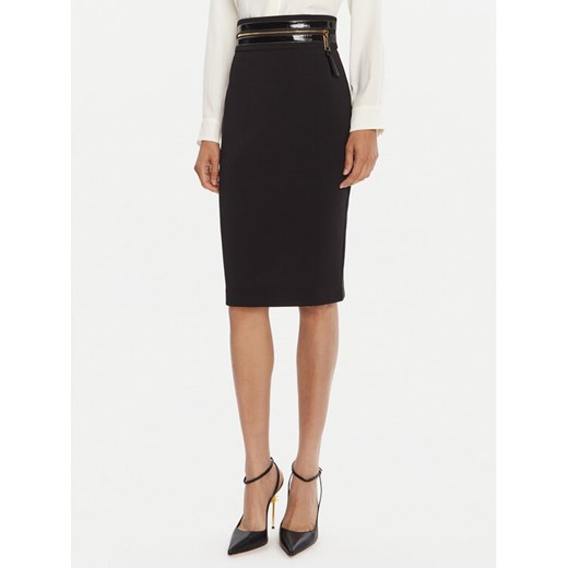 Elisabetta Franchi Spódnica ołówkowa GO-130-56E2 Czarny Regular Fit ze sklepu MODIVO w kategorii Spódnice - zdjęcie 185391233