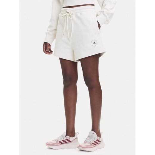 adidas by Stella McCartney Szorty sportowe True Casuals JX6786 Beżowy Loose Fit ze sklepu MODIVO w kategorii Szorty - zdjęcie 185391264