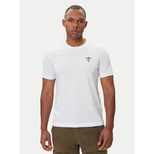 Aeronautica Militare T-Shirt 252TS1580UJ00372 Biały Regular Fit ze sklepu MODIVO w kategorii T-shirty męskie - zdjęcie 185391353