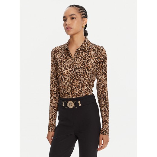 Just Cavalli Koszula 79PAL228 JS496 Brązowy Slim Fit ze sklepu MODIVO w kategorii Koszule damskie - zdjęcie 185391394