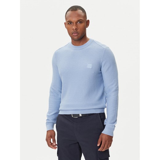 BOSS Sweter Anion_S 50527584 Granatowy Regular Fit ze sklepu MODIVO w kategorii Swetry męskie - zdjęcie 185391421