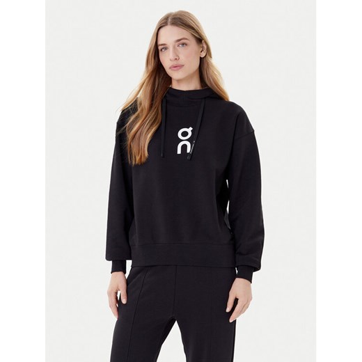 On Bluza Club Hoodie 1WE1004 Czarny Relaxed Fit ze sklepu MODIVO w kategorii Bluzy damskie - zdjęcie 185391422