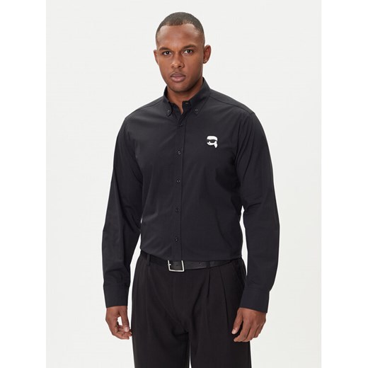 KARL LAGERFELD Koszula 605911 554671 Czarny Slim Fit ze sklepu MODIVO w kategorii Koszule męskie - zdjęcie 185391440