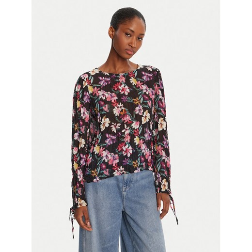 Desigual Bluzka Flori 25WWBW03 Czarny Regular Fit ze sklepu MODIVO w kategorii Bluzki damskie - zdjęcie 185391444