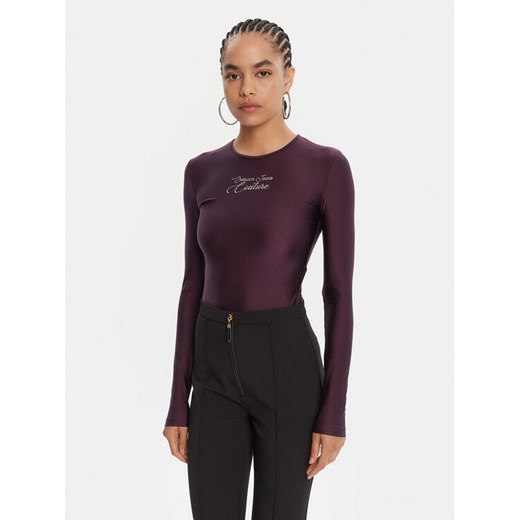 Versace Jeans Couture Body 79HAM2A1 N0008 Fioletowy Slim Fit ze sklepu MODIVO w kategorii Bluzki damskie - zdjęcie 185391454