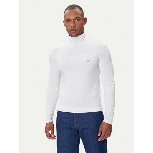 Emporio Armani Underwear Golf EM000388 AF14988 U0002 Biały Slim Fit ze sklepu MODIVO w kategorii Swetry męskie - zdjęcie 185391550