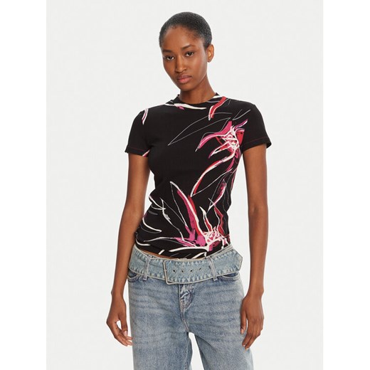 Desigual T-Shirt Lala 25WWTK16 Czarny Regular Fit ze sklepu MODIVO w kategorii Bluzki damskie - zdjęcie 185391570