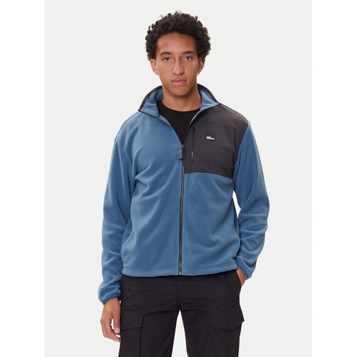 Jack Wolfskin Polar Sumetro Fz A64108 Niebieski Relaxed Fit ze sklepu MODIVO w kategorii Bluzy męskie - zdjęcie 185391594