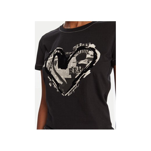 Desigual T-Shirt Letter Core 25WWTK04 Czarny Regular Fit Desigual XL MODIVO