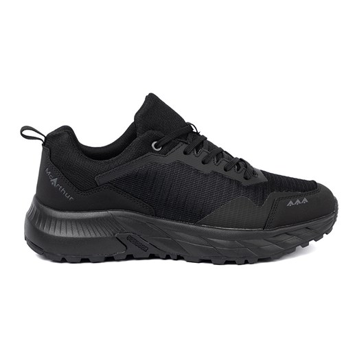 Shelvt Czarne sneakersy z tekstylną cholewką męskie McArthur ze sklepu ButyModne.pl w kategorii Buty sportowe męskie - zdjęcie 185393594