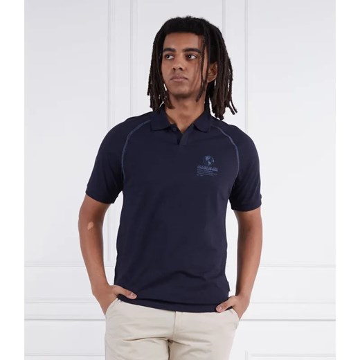 Napapijri Polo E-SANTIAGO SS BRIGHTWHITE 002 | Regular Fit ze sklepu Gomez Fashion Store w kategorii T-shirty męskie - zdjęcie 185394004